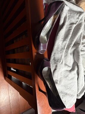 Calvin Klein Plum Peep-Toe High Heels